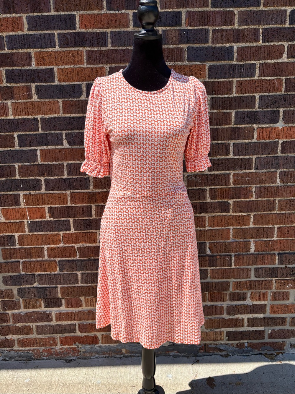 POCKETS! Boden Orange Short Sleeve Midi Dress